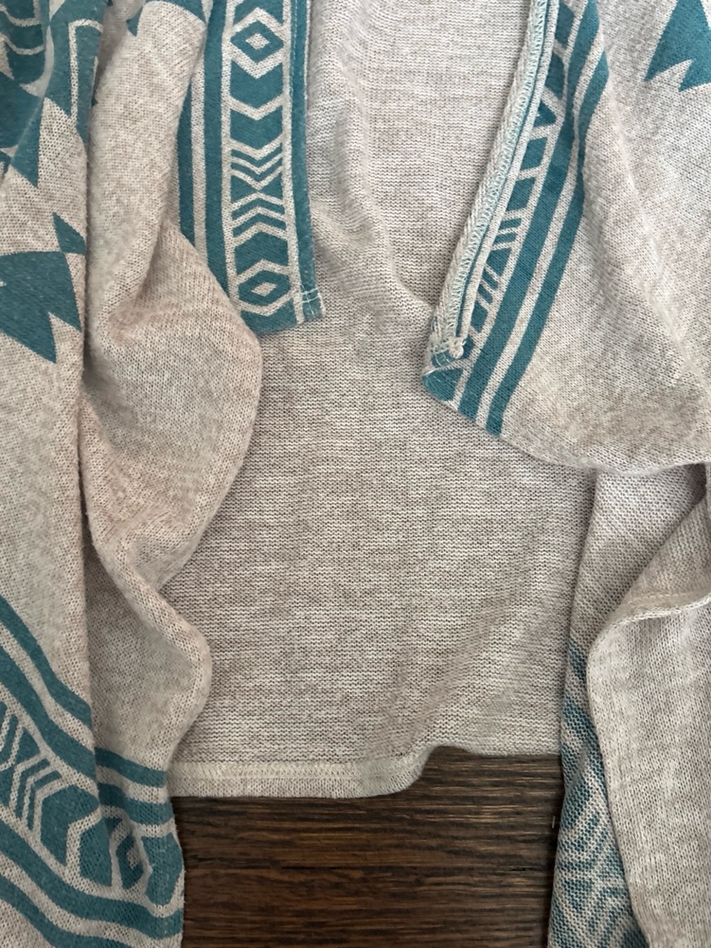 Bit & Bridle Teal Aztec Pattern Open Cardigan - Picture 3 of 5